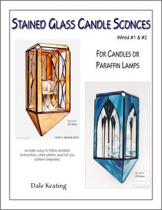 stained glass candle sconces for candles or paraffinn lamps