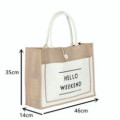 SPECIFICATIONSStyle: CasualShape: Casual TotePlace Of Origin: ZHE JIANG  ProvinceOrigin: CN(Origin)Occasion: VersatileMain Material: LinenLining Material: LinenHardness: SoftGender: WOMENBrand Name: hey she hah Size Details Model Show Hello Weekend, Jute Bag, Weekender Tote, Luxury Linen, Casual Tote, Beach Tote, Shopper Bag, Womens Tote, Weekender Bag