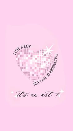 a pink background with an image of a disco ball and the words, i'm not