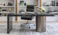 Linea Desk-Office Desks-Jennifer Furniture Work Space Office, Office Furniture Desks, Modern Home Office Furniture, Modern Offices, Designer Office, Music House, Modern Desks, Modern Office Furniture, Trendy Furniture