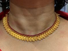 22 Karat Gold 'Lakshmi Kasu' Necklace with Beads (Temple Jewellery) - 235-GN4321 - in 16.850 Grams for USD $1474.99. 
Made in India by Totaram Jewelers Online this product is in Gold - 22 Karat BIS Hallmark 916 KDM Gold  & is an excellent gift for Adult - Women. Ships fully insured with secured guaranteed delivery for free with your order over $250 from New Jersey USA & comes with 30 days exchange policy. 22k Gold Round Temple Necklace For Puja, 22k Gold Temple Necklace, Kasu Necklace, Necklace With Beads, 22k Gold Jewelry, Gold Jewelry Indian, Temple Jewellery, Gifts For Adults, Online Jewelry Store