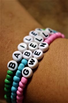 Hi I'm Lola, I make custom name,place and emotion bracelets. Have a great day! Customizable Letter Bracelets For Friendship, Custom Name Friendship Bracelet, Name Bracelets, Name Bracelet, Have A Great Day, Gift Registry, Custom Name, Jewelry Bracelets, Etsy Accessories