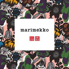 the words marmekko are written in black and red on a floral background