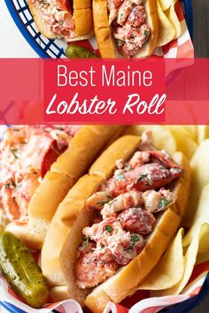 the best maine lobster roll recipe is made with fresh crab meat and served on toasted buns