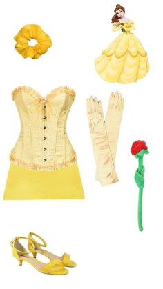 beauty and the beast costume with accessories