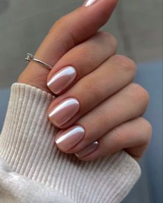 Pink Chrome Nails, Casual Nails, Metallic Nails, Bride Nails, White Nail, Neutral Nails, Bridal Nails, Classy Nails, Chic Nails