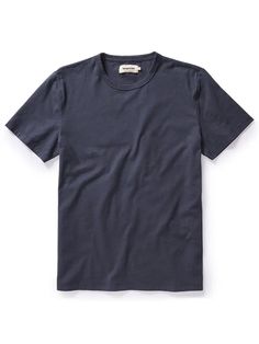 Organic Cotton Tee- Navy - Eames NW Shirts Plain, Gitman Vintage, Rvca Mens, Taylor Stitch, Crewneck Design, Stitch Shirt, One Clothing, Short Shirts, T-shirt Polos