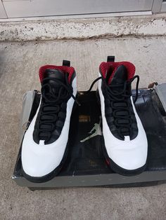 The shoes are clean and in excellent condition. I have only wore them once. The box is a little damaged due to storing. Air Jordan 10, Jordan 10, Nike Air Jordan, Size 13, Air Jordan, Air Jordans, Nike Air, Athletic Shoes, Men's Shoes