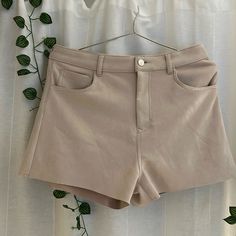 Cream Zara Faux Suede Shorts. Nwt, Size M. Suede Shorts, Zara Shorts, Faux Suede, Zara, Womens Shorts, Cream, Women Shopping, Color