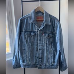 Brand New Never Worn. Men’s Levi’s Jean Jacket. Tag Is Missing But This Is Brand New Light Wash Jean Jacket, Levis Jacket, Levi’s Jeans, Light Wash Jeans, Levis Men, Jean Jacket, Levi's, Mens Jackets, Color Blue