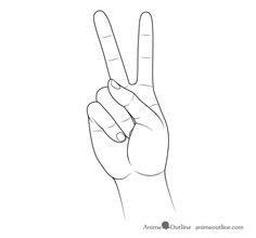 a hand making the peace sign with their fingers