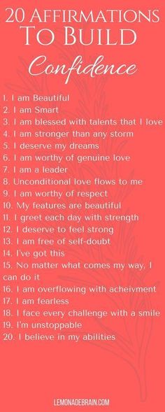 the 20 affirmations to build conference poster with an image of flowers on it