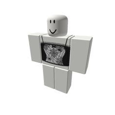 a white cube with a black net in it's back pocket and a smiling face on its chest