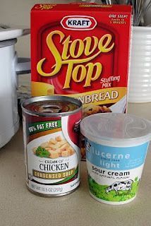 some food is sitting on the counter next to an ice cream container and blender