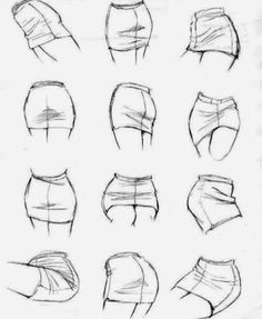 how to draw shorts with pencils