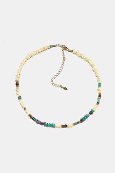 A strand of fresh water pearls and turquoises. precious gold plated beads 3 microns 18k and vintage african trade beads.    dimensions: 1653-175”~ 40-45cm long (adjustable)    one of a kind piece.    handmade in our parisian workshop. Gold Heishi Beads Necklace Hand-strung, Adjustable Gold Turquoise Necklace With Colorful Beads, Bohemian Gold Turquoise Necklace With Tiny Beads, Gold Hand-strung Heishi Beads Necklace, Bohemian Single Strand Gold Beads, Gold Bohemian Turquoise Necklace With Tiny Beads, Gold Turquoise Necklace With Tiny Beads In Bohemian Style, Gold Bohemian Single Strand Pearl Necklace, Bohemian Single Strand Turquoise Necklace In Gold