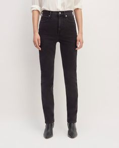 The Way-High® Slim Jean Coal – Everlane Slim Jeans, Slim Legs, If You Love, High Jeans, Long Length, A A, Full Length, Straight Leg