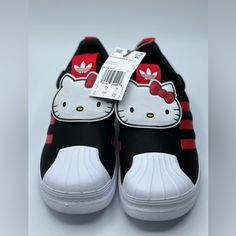 Product Information Adidas Originals Superstar 360 C Hello Kitty Black Kids Preschool Casual Hq4093 S/N: Hq4093 Color: Core Black/Vivid Red/Footwear White Made In: Indonesia Condition: Brand New Without Box Cute Synthetic Sneakers For Sports, Playful Black Non-slip Sneakers, Cute Black Low-top Sneakers, Black Cute Low-top Sneakers, Playful Black Low-top Sneakers, Adidas Kids Shoes, Hello Kitty Black, Color Core, Adidas High Tops