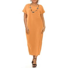 This maxi dress from Ella Samani is tuiable for casual occasions as well as semi-formal occassions with its built-in removable necklace. Size: 2X.  Color: Yellow.  Gender: female.  Age Group: adult. Plus Size Maxi Dress, Plus Size Maxi, Plus Size Maxi Dresses, Necklace Size, Semi Formal, Plus Size Dresses, Gender Female, Age Group, Built In