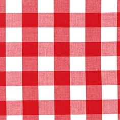 a red and white checkered table cloth