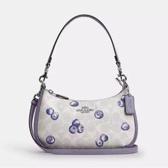 New With Tags. Brand-New, Unused, And Unworn With The Original Tags Attached. Bag Width: 24.5cm Bag Depth: 7.5cm Bag Height: 15.5cm Coach Teri Shoulder Bag, Blueberry Print, Girly Bags, Fancy Bags, Coach Outlet, Pretty Bags, Signature Canvas, Pinterest Closet, Cute Purses