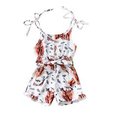 SPECIFICATIONS Season: Summer Pattern Type: All Over Print Gender: girls Item Type: rompers Department Name: baby Sleeve Length(cm): sleeveless Fit: Fits true to size, take your normal size Size (inch) 90 Length: 14.96 Bust: 21.26 Waist: 17.32 Advised Age: 12-18 Months 100 Length: 15.75 Bust: 22.05 Waist: 18.11 Advised Age: 18-24 Months 110 Length: 16.54 Bust: 22.83 Waist: 18.9 Advised Age: 2-3 Years 120 Length: 17.32 Bust: 23.62 Waist: 19.68 Advised Age: 3-4 Years 130 Length: 18.11 Bust: 24.41 Romper Casual, Newborn Gown, Pajamas Gift, Summer Pattern, Casual Rompers, Summer Patterns, Age 12, Toddler Kids, Short Jumpsuit