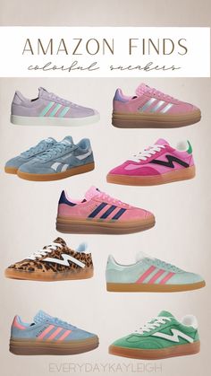 Shop our Influencers' top picks on Amazon Preppy Sneakers Outfit, Shoes Amazon, Colorful Sneakers, Jordan Shoes Girls, Preppy Girl, Gym Shoes