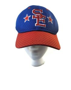 VINTAGE State Champs S&E Cap Snap Back Red &Blue Mens 90s Cap. Condition is "Pre-owned". Shipped with USPS First Class. Retro Visor Baseball Cap For Sports Events, Retro Snapback Visor Hat For Sports Events, Vintage Red Sports Hats, Vintage Red Baseball Cap For Sports, Retro Sports Baseball Cap, Retro Sports Visor Snapback Hat, Retro Sports Snapback Visor Hat, Retro Visor Snapback Hat For Sports, Retro Visor Fitted Hat For Sports