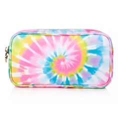 Nwt Stoney Clover Lane Small Pouch In Vibrant Pastel Tie Dye. New With Tags And Packaging. This Is A Discontinued Style! Dimensions: 9.5" X 2" X 5" Gold-Tone Zip Closure Tie-Dyed Print Lined Nylon; Lining: Nylon Casual Pink Pouch For School, Casual Pink School Pouch, Casual Pink Rectangular Cosmetic Bag, Pink Rectangular Pouch For Spring, Rectangular Pink Pouch For Spring, Casual Pink Cosmetic Bag For Daily Use, Pink Summer Pouch, Trendy Multicolor School Pouch, Pink Pouch For Daily Use In Summer