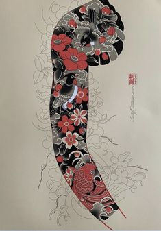 Japanese Water And Flower Tattoo, Irezumi Sleeve Design, Irezumi Half Sleeve, Japanese Sleeve Tattoos Traditional, Traditional Japanese Tattoos Yakuza, Japanese Cherry Blossom Sleeve, Japanese Style Sleeve Tattoo, Irezumi Tattoo Design Japanese Style, Yakuza Tattoo Design Japanese Style