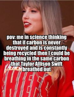 an image of taylor taylor with the caption that says, i love you in science thinking