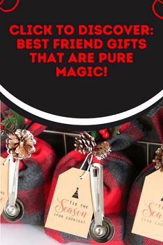 christmas gifts with the text, click to discovery best friend gifts that are pure magic