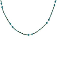 Sleek globes drift like islands in a sea of diminutive beads. Punctuated with sterling silver this necklace by Somluck Komolmith features reconstituted turquoise beads. .925 Sterling silver Turquoise Beaded Necklace, Peace Necklace, Turquoise Bead Necklaces, Blue Island, Jade Beads, A Sea, Jewelry Inspo, Silver Earrings Dangle, Jewelry Packaging