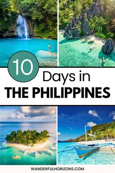 the philippines with text overlay that reads 10 days in the philippines, including an island and