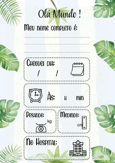 the menu for an italian restaurant with green leaves and other items on white paper background