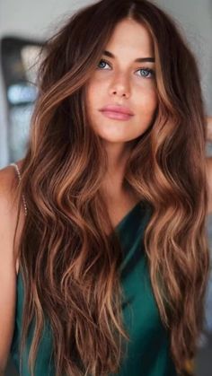 Spring Hair Color, Fall Hair Color For Brunettes, Winter Hair Color, Short Hairstyle, Spring Hairstyles, Long Wavy Hair