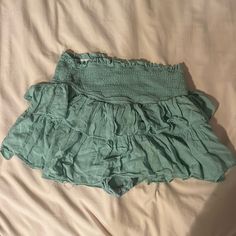 Super Adorable Worn One Looks Brand New So Stylish And Summer Ready Skorts (Built In Shorts) Mustard Seed, Summer Ready, Green Skirt, Ruffle Skirt, Skorts, Heel Boots, First Look, High Heel, Mustard