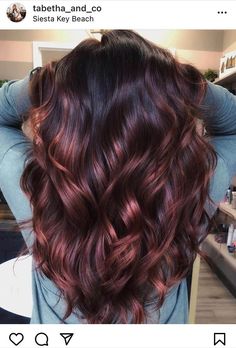 Fun Balayage Hair, Red Balayage Hair, Red Balayage, Wine Hair, Hair Color Auburn, Brown Hair Balayage, Sarasota Fl, Red Hair Color