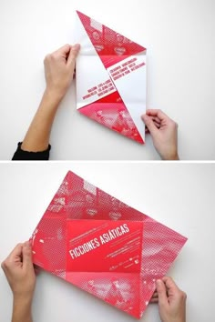 someone is making a paper airplane that looks like an origami plane with text on it