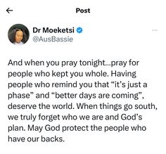 a tweet with an image of a woman's face and the caption reads, and when you pray tonight pray for people who kept you whole