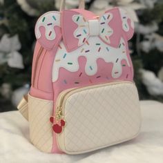 -Authentic, Brand New With Tags Loungefly Minnie Mouse Ears Sundae Mini Backpack -You Will Receive The Exact Bag Pictured. - This Is An Exclusive And Limited Edition. Sold Out! -Super Cute, A Great Collectible For Disney And Ice Cream Fans! -Comes From A Smoke Free, Pet Free Home. -I Ship Within 1-2 Days From Purchase. -Please Request For More Photos If Needed. -Check Out My Other Items! Bundle For A Discount. Loungefly Bag Aesthetic, Loungefly Bag Disney, Loungefly Disney Backpack, Disney Loungefly Backpack, Disney Mini Backpack, Lounge Fly, Disney Bags Backpacks, Disney Backpack, Girly Christmas Gifts