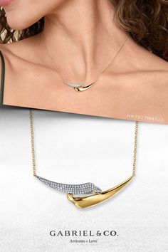 14K White Yellow Gold Pave Diamond Bypass Bar Necklace
NK7827M45JJ Old Money Life, Contemporary Necklace, Money Life, Contemporary Pendant, Black Jewelry, Necklace Online, Precious Metal, Bar Necklace, Pave Diamonds