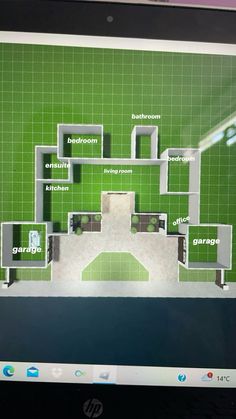 a computer screen showing a floor plan for a house