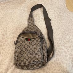 Brand New Never Used Leather Fake Gucci Strap Adjustable Will Accept Lower Price Offers Designer Gucci Silver Bag, Designer Silver Gucci Bags, Gucci Sling Bag, Gucci Sling, Cross Body Fanny Pack, Bags Gucci, Gucci Bags, Sling Bag, Fanny Pack