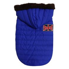 Cute Warm Hooded Dog's Vest - Trendha Dog Jackets Winter, Warm Wine, Green Costumes, Puppy Coats, Dog Winter Clothes, Coat Autumn, Flag Pattern, British Flag, Boy Dog