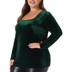 Indulge in elegance with this Ribbed Velvet Textured Long Sleeve Blouse. Crafted from a luxurious fabric, this blouse adds a touch of sophistication to any outfit. The ribbed velvet texture creates a stylish and refined look that sets you apart from the crowd. Featuring a flattering square neck design, this blouse accentuates your neckline and adds an extra dimension of elegance to your ensemble. It's perfect for both formal occasions and casual outings, making it a versatile addition to your wa Long Sleeve Tops For Halloween Party, Halloween Party Long Sleeve Tops, Fitted Long Sleeve Holiday Tops, Fitted Green Top For Holiday, Fitted Green Top For The Holiday Season, Fitted Long Sleeve Holiday Blouse, Holiday Long Sleeve Fitted Blouse, Long Sleeve Blouse For Halloween Party, Long Sleeve Blouse For Formal Holiday Events