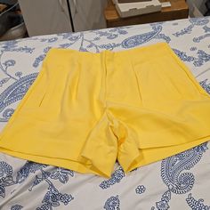 A New Day Yellow Shorts Yellow Summer Shorts For Work, Yellow Short Bottoms For Work, Yellow Workwear Bottoms Shorts, Yellow Short Length Bottoms For Workwear, Yellow Short Length Workwear Bottoms, Yellow Shorts For Workwear In Spring, Yellow Shorts For Spring Workwear, Yellow Workwear Shorts For Spring, Yellow Summer Short Pants