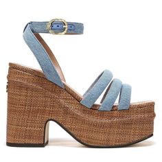 Brand New Sam Edelman Heels, Platform Sandals Heels, Sandals For Sale, Sam Edelman Shoes, Block Heels Sandal, Leather Booties, Ankle Strap Sandals, Platform Heels, Sam Edelman