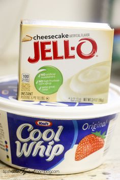 yogurt and jello are stacked on top of each other