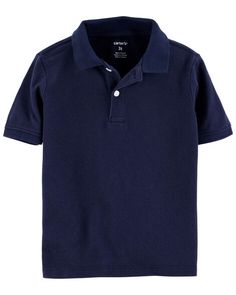 A timeless favorite from season to season, this piqué polo keeps its same classic look after each wash Classic Navy Polo Shirt With Ribbed Collar, Classic Navy Polo Shirt With Placket, Classic Navy Polo Shirt, Classic Navy Polo Shirt With Placket Detail, Toddler Boy Tops, Free Jeans, True Red, Cozy Fashion, Shop Clothing